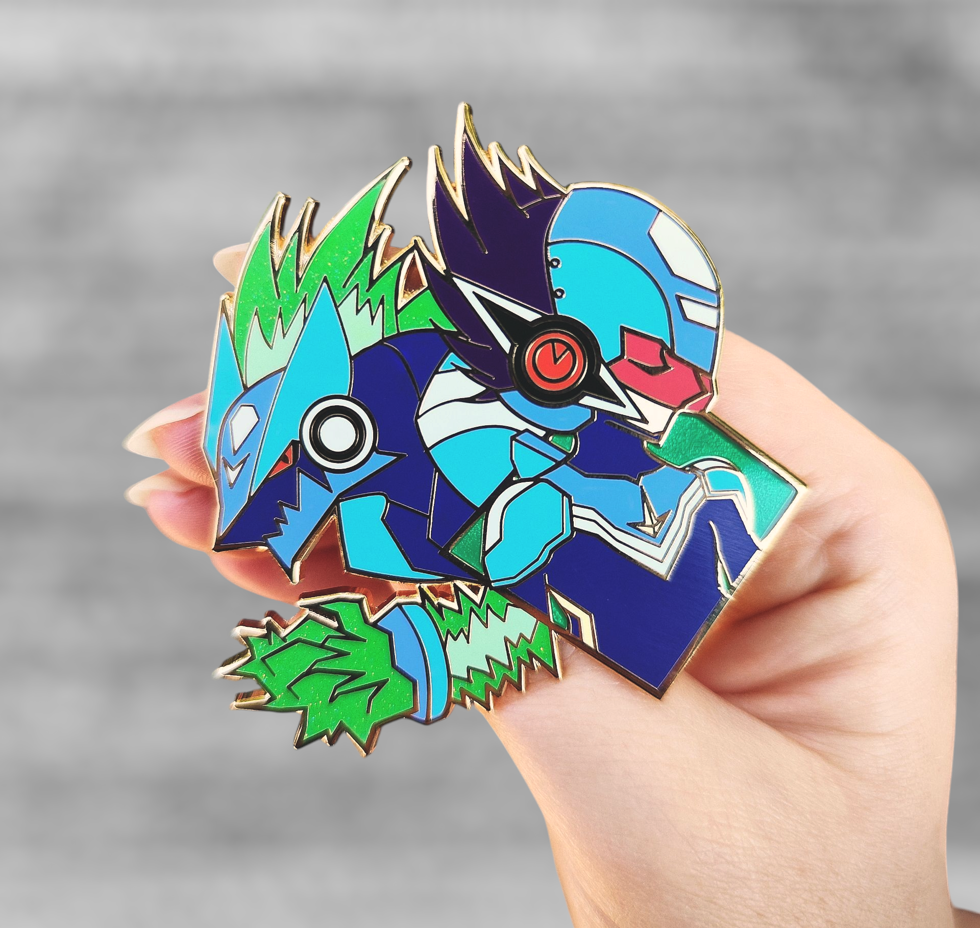 Megaman SF geo stellar/Enamel pin