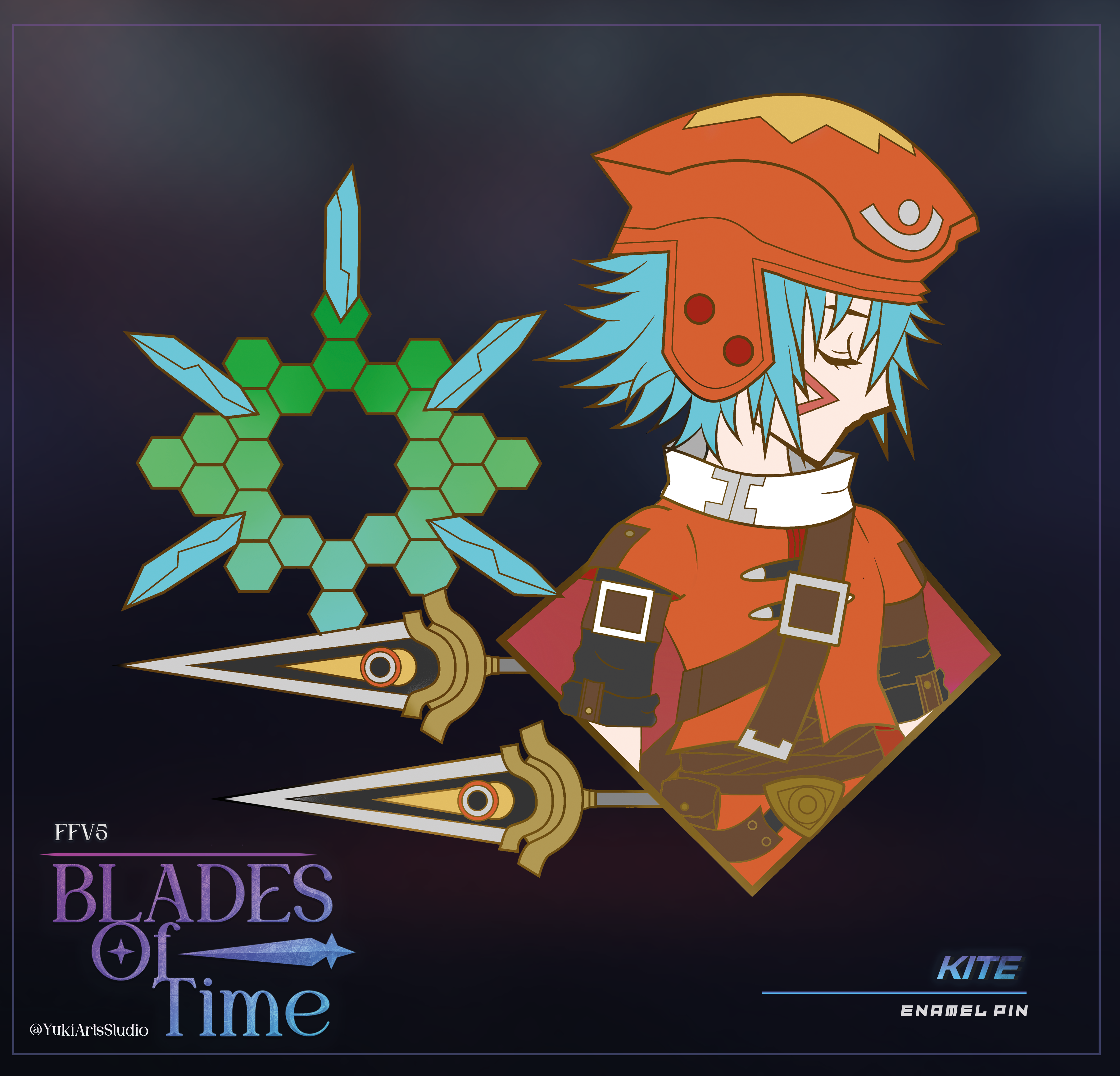 Kite Dot hack enamel pin
